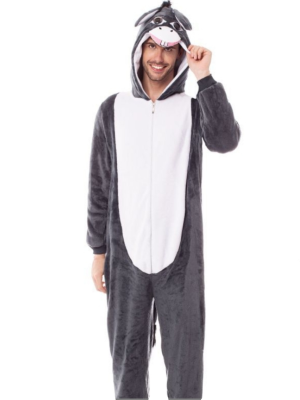 Disfraz de burro pijama peluche para adulto