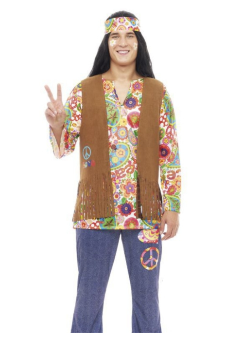 Disfraz de Hippie Marron adulto