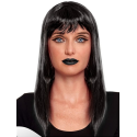 Peluca Melena Cleopatra Larga Negra