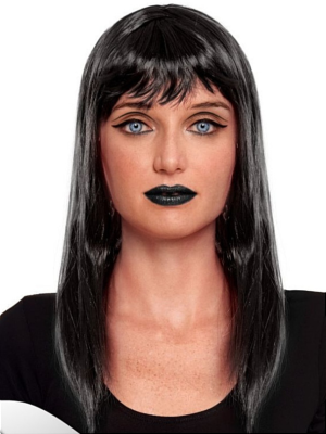 Peluca Melena Cleopatra Larga Negra