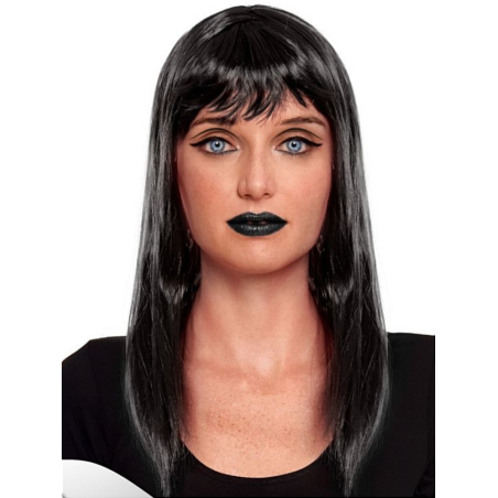 Peluca Melena Cleopatra Larga Negra