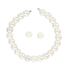 Collar y pendientes de perlas de plastico