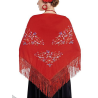 Manton bordado Grande Rojo