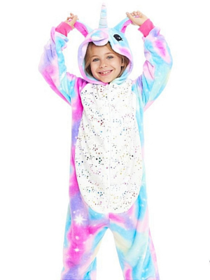 Disfraz de Unicornio Brillos Pijama infantil.
