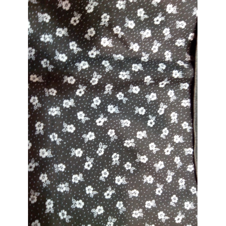 Conjunto Casera Infantil Flores Negro - Trajes Neska - Baserritarra Niña