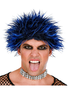 Peluca Despeinada Azul