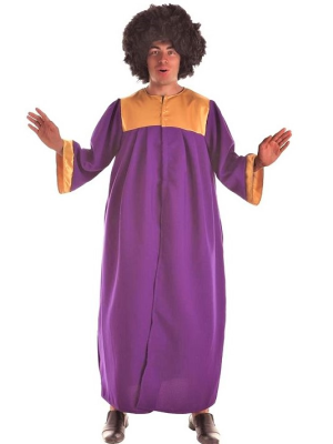 Disfraz de Gospel Morado con Peluca