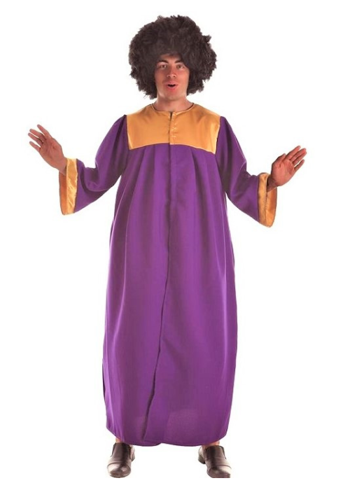 Disfraz de Gospel Morado con Peluca