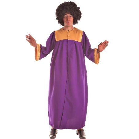 Disfraz de Gospel Morado con Peluca