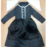 Conjunto Casera Infantil Flores Negro - Trajes Neska - Baserritarra Niña