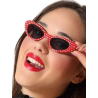 Gafas Rojas lunar blanco