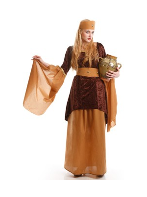 Disfraz de Dama Medieval Marron - Disfraces Medievales para Mujer