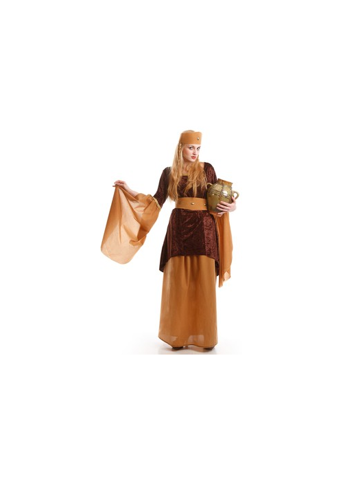 Disfraz de Dama Medieval Marron - Disfraces Medievales para Mujer