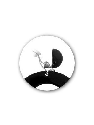 Pendientes Sevillana Negro 6cm
