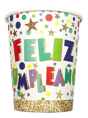 Vasos Feliz Cumpleaños 12pc