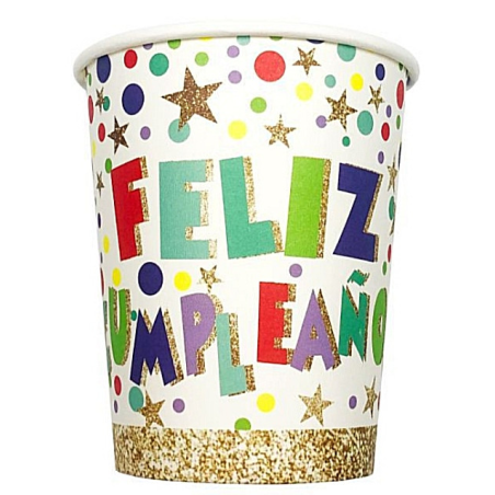 Vasos Feliz Cumpleaños 12pc