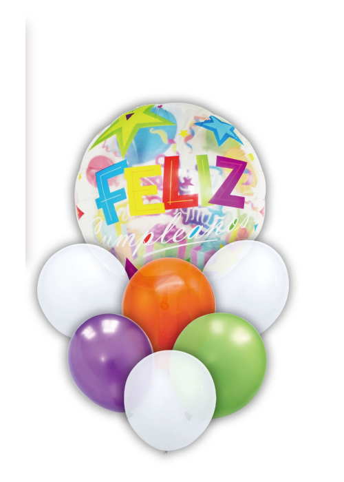 Set 7 Globos Feliz Cumpleaños