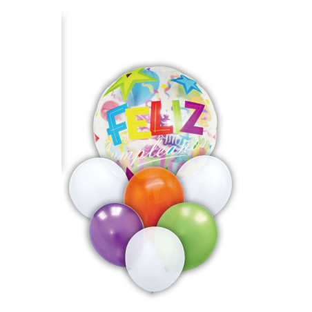 Set 7 Globos Feliz Cumpleaños