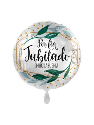 Globo Por Fin Jubilado Circular de 43cm 17"
