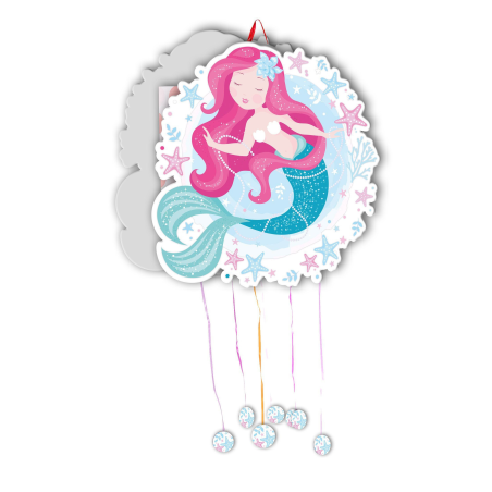 Piñata Sirena con Tiras