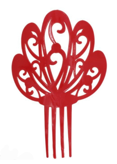 Peineta de Sevillana Grande Roja