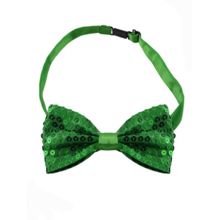 Pajarita Lentejuelas Verde - Complementos de San Patricio