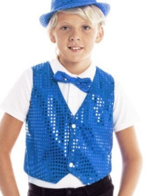 Chaleco Lentejuelas Azul Infantil