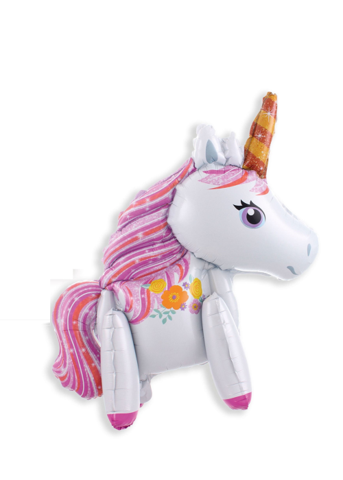 Globo Unicornio con flores