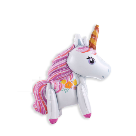 Globo Unicornio con flores
