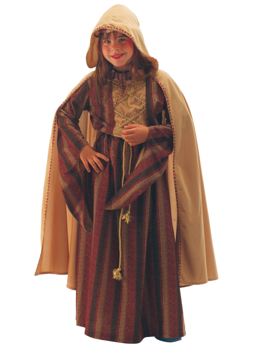 Comprar Disfraz de Dama Medieval con Capa Infantil - Disfraces Medievales para Niñas