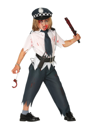 Disfraz de Policia Zombie Infantil