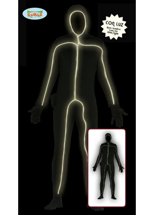 Disfraz de Black Man con Led