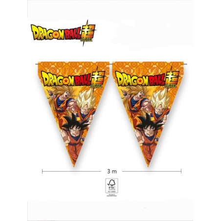 Banderines Triangulares Dragon Ball 3M