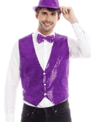 Chaleco Lentejuelas Morado