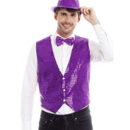 Chaleco Lentejuelas Morado
