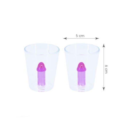 Pack de 2 Vasos de Chupito Penes