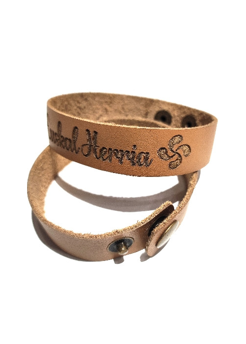 Pulsera Cuero Laubur Euskal Herria Pequeña