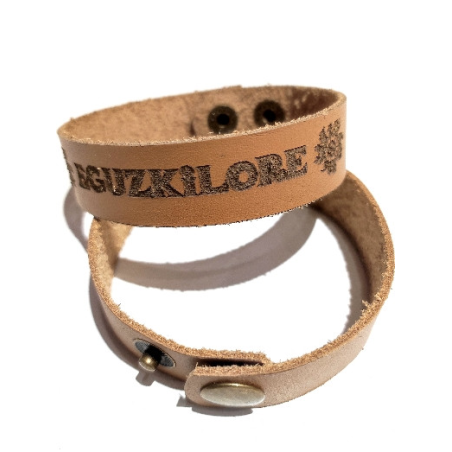 Pulsera Cuero Eguzkilore Pequeña