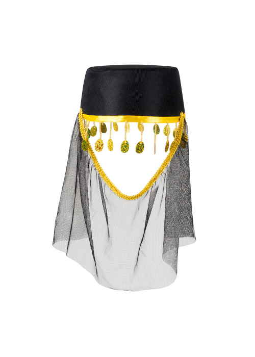 Gorro Arabe con Tul Negro