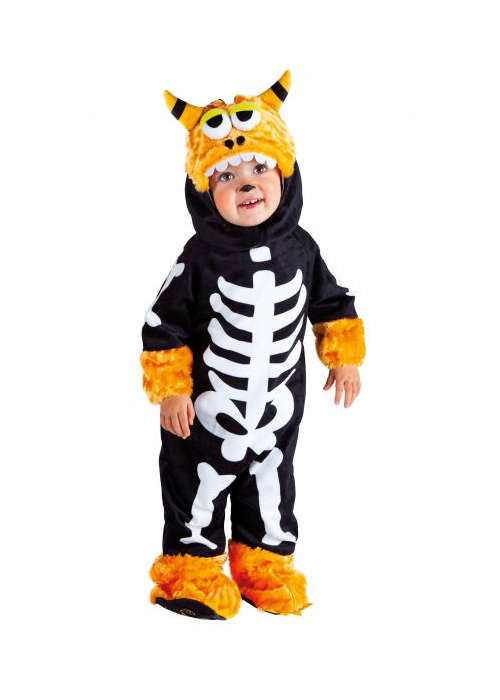 Disfraz de Monstruito Huesos Amarillo Bebe