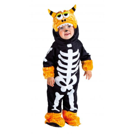 Disfraz de Monstruito Huesos Amarillo Bebe