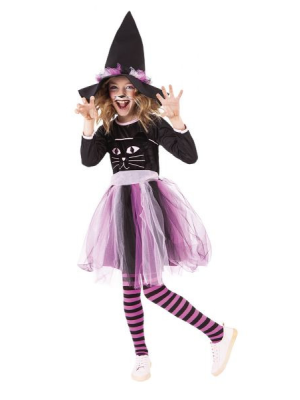 Disfraz de Bruja Felina Infantil