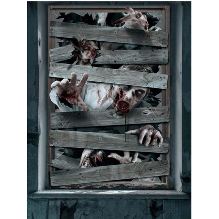 Decoracion de Ventanas Zombies 80x120cm