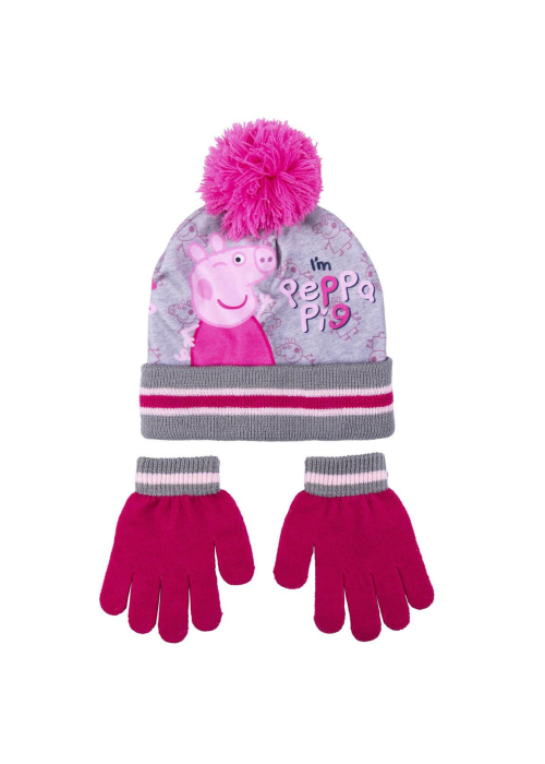 Set Gorro + Guantes Peppa Pig Infantil