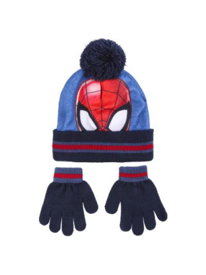 Set Gorro y Guantes Spiderman