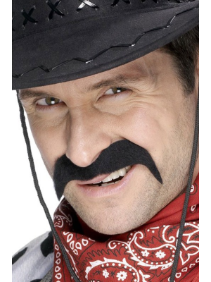 Comprar Bigote Cowboy Negro - Barbas y Bigotes