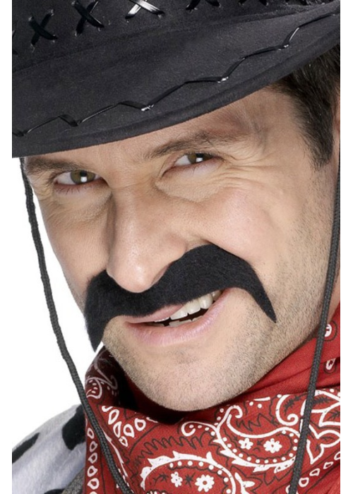Comprar Bigote Cowboy Negro - Barbas y Bigotes