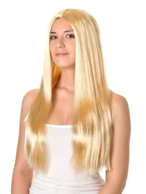 Peluca Melena Larga Rubia