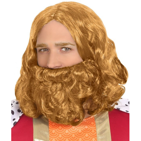 Peluca Rey Mago Rubia - Peluca con Barbas
