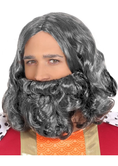 Perruca i Barba del Rei Mag Gris